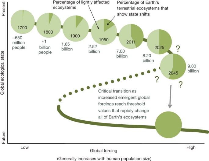 Approching a State Shift in Earth Biosphere